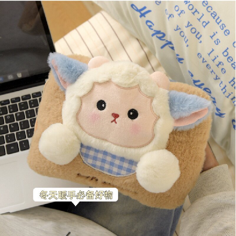 충전식 온수 찜질팩 복부 보온 동물 인형 커버
