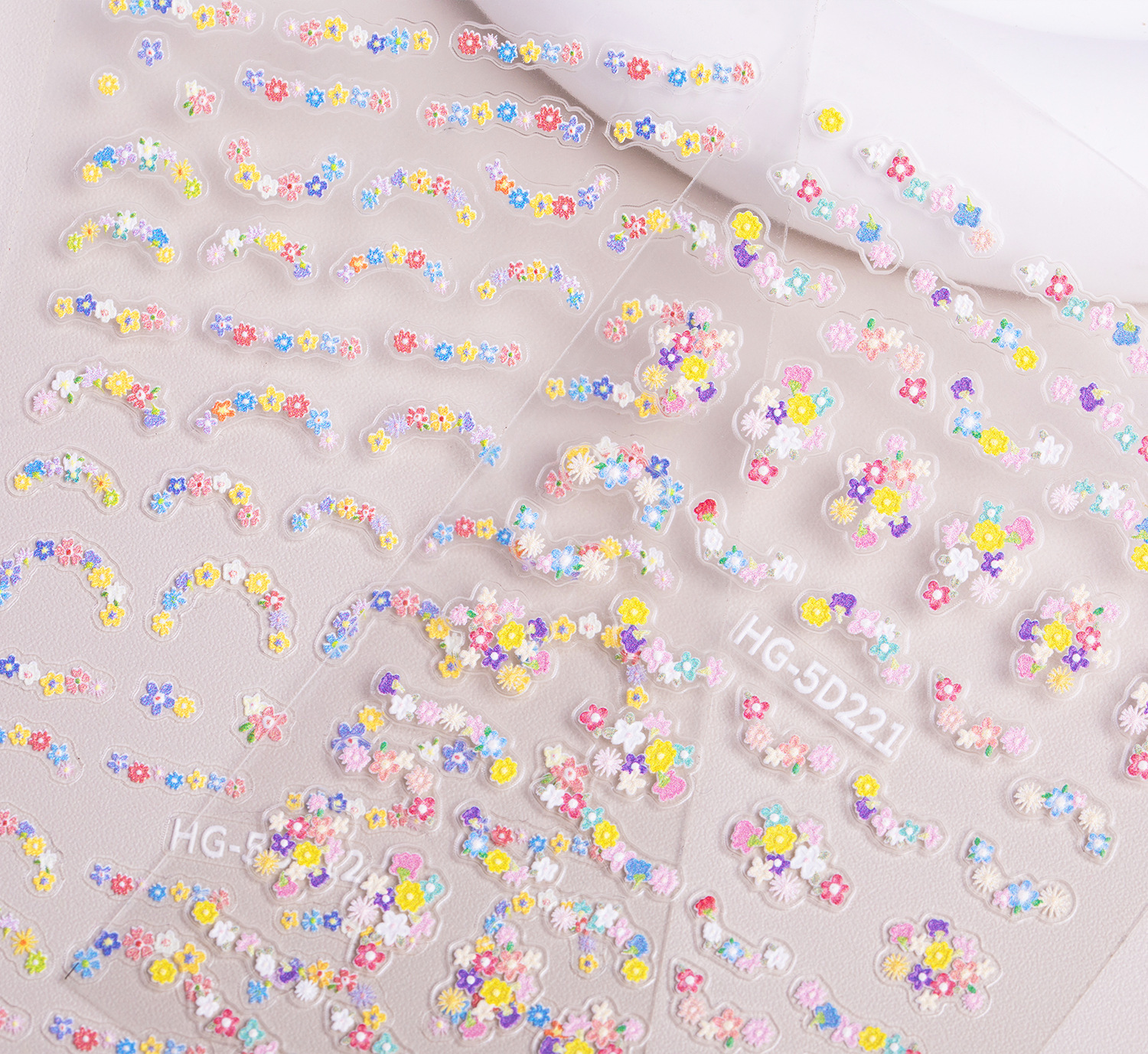Nail Decals  Classification of Nail Art Accessories Sweet Ditsy Floral Flower PET Tpu Nail Patches