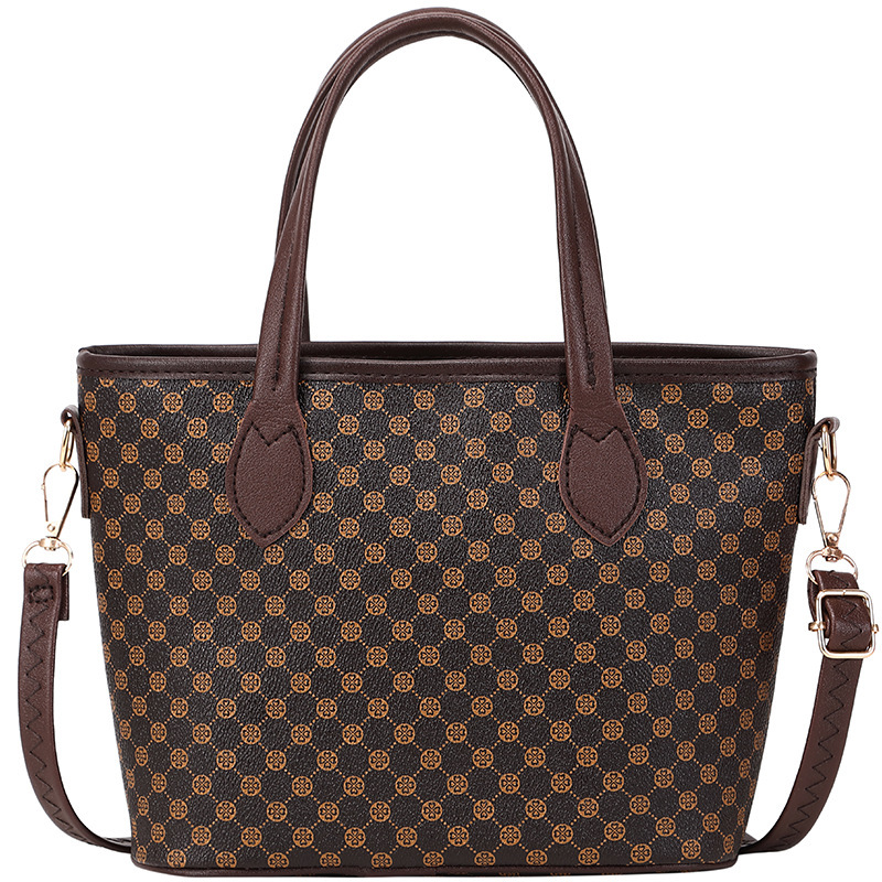Bolso de mujer de comercio exterior 2023 nuevo bolso de impresión retro europeo y americano flor de hombro bolso de mujer en vivo explosión