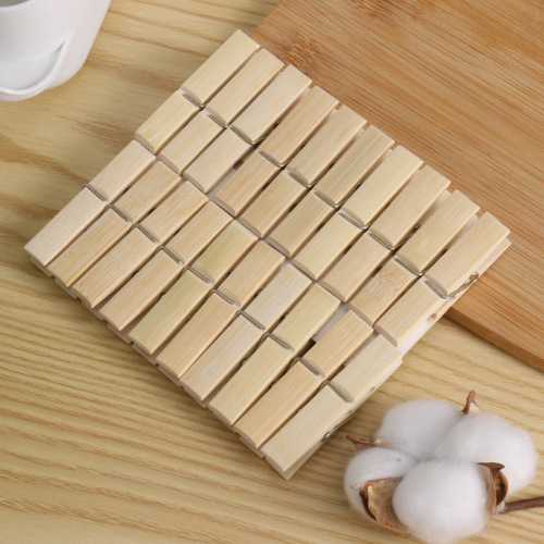 Bamboo drying clips, 20-piece daily storage clips, clothing clips, multi-purpose bamboo grape clips, greenhouse clips