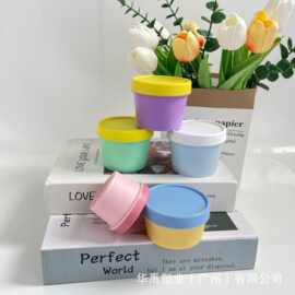 可定制马卡龙色直筒面膜碗大容量分装桶钓鱼饵料pp膏霜药膏粉末