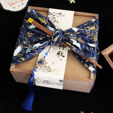 中秋月饼盒礼盒手提流心广式宫廷糕点蛋黄酥包装盒伴手礼木盒
