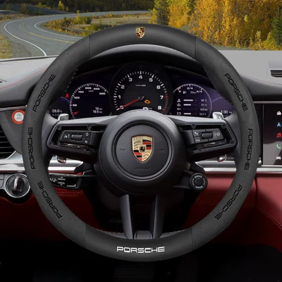 Steering wheel cover | Cover - exclusively-for-porsche-black-nappa-leather-suede-default