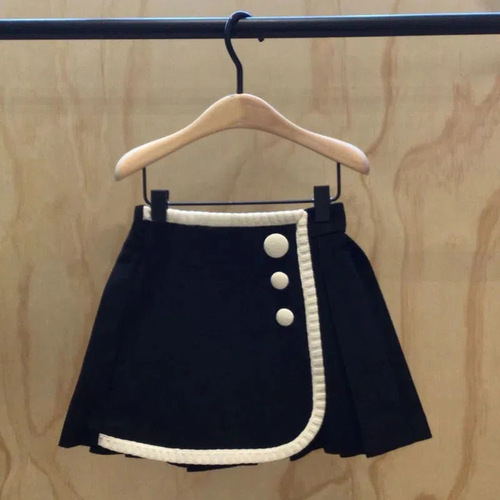 Girls' Autumn Set New Style Foreign Style Fashionable Long Sleeve Cardigan Baby Korean Style Skirt Two-piece Set