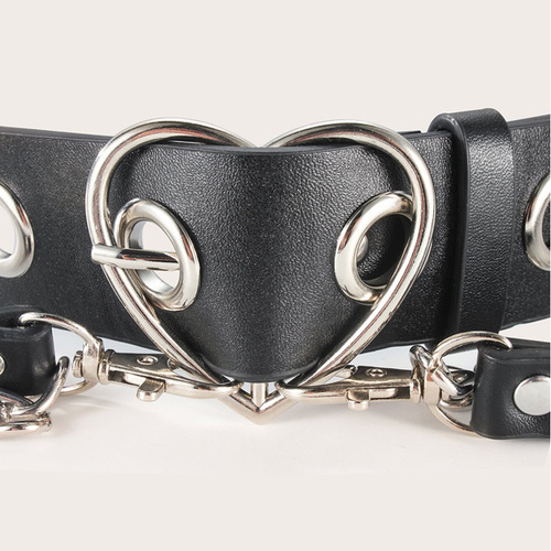 Original Host Dark Lolita Punk Gothic Style Heart Buckle Waist Decorative JK Waist Chain Belt Back Cool