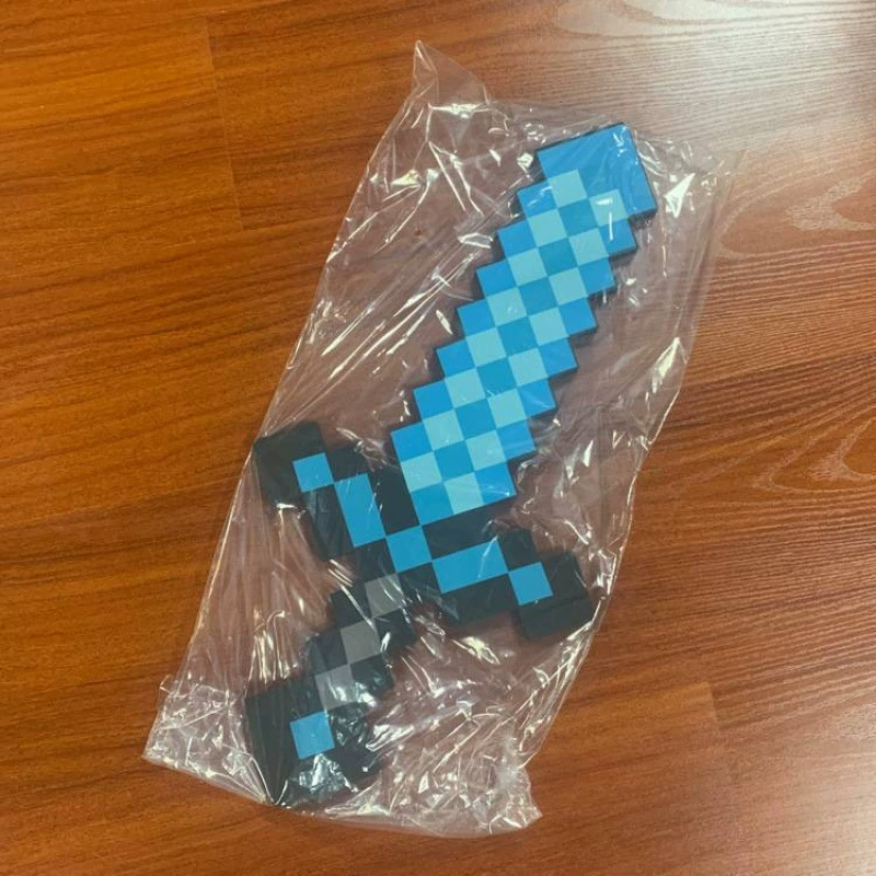 Оптовая продажа игрушечного меча из пенопласта для игры Minecraft, модель строительного меча из пенопласта, пиксельная игрушка