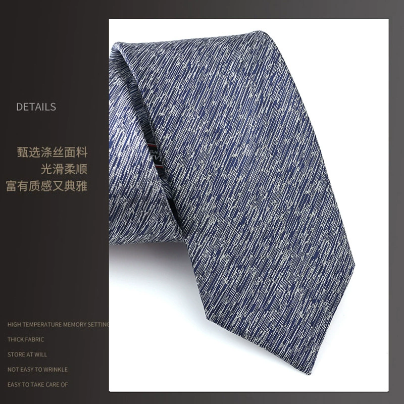 Blue tie, shirt, accessory, 6.5cm, wide color palette, Korean style