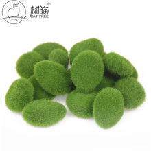 仿真青苔藓石头植毛泡沫假石头室内微景观盆栽装饰青苔小石头批发