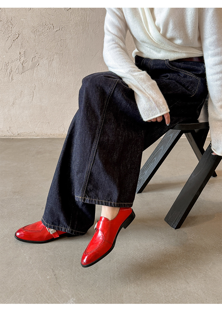 CHIKO Delphine Round Toe Block Heels Oxfords Shoes
