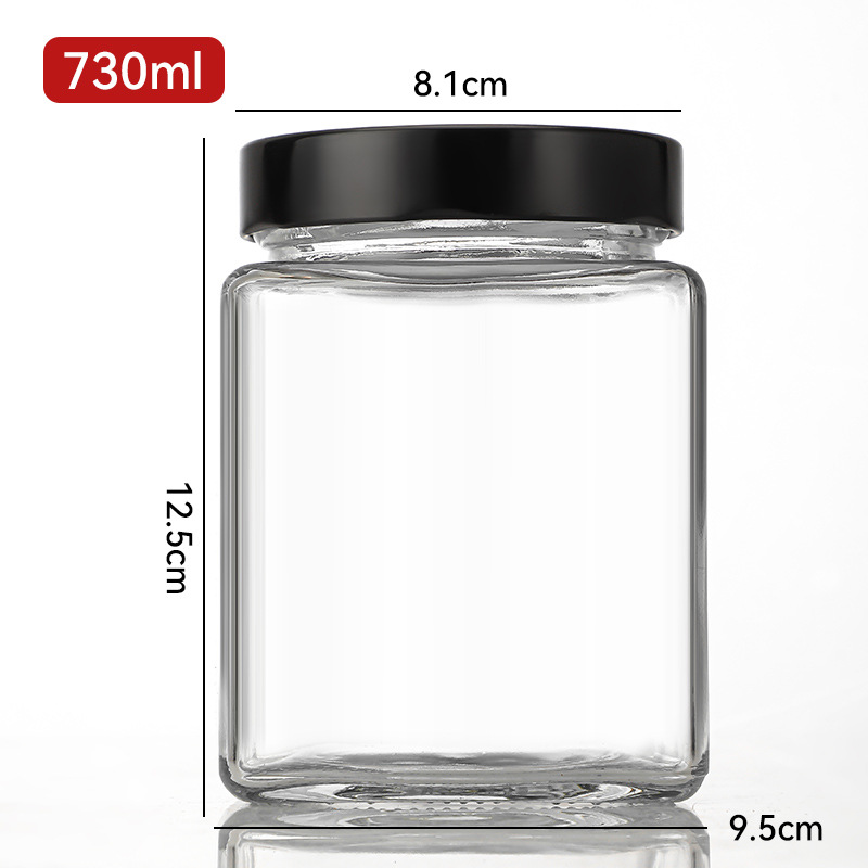 Encurtidos cuadrados de tapa alta, salsa de chile, botella de miel 180ml 280 ml, paquete malicioso, botella de vidrio, nuevo lugar