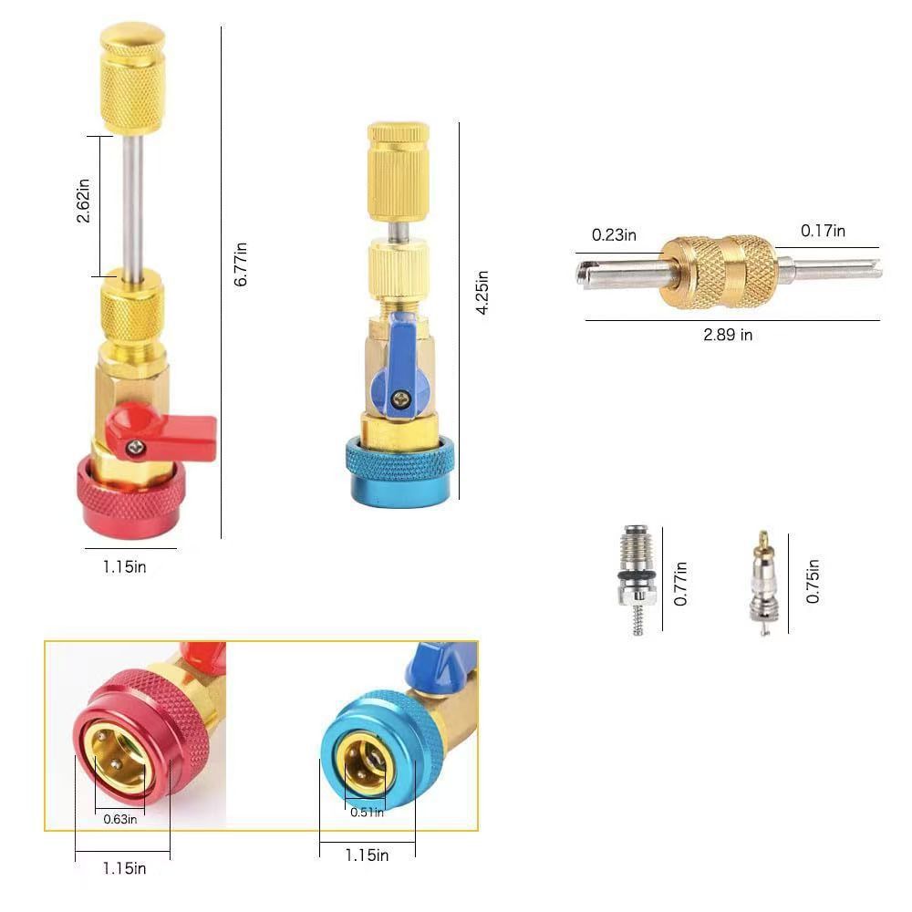 Car Air Conditioning Repair Tool R134a Valve Core Needle Quick Replacement and Removal Tool
