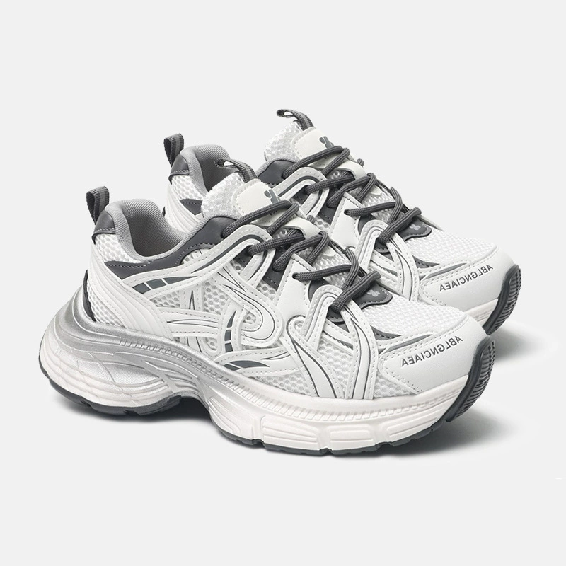 Женские туфли на толстой подошве из натуральной кожи, весна 2025, новый корейский стиль, универсальные спортивные и повседневные туфли, увеличивающие рост, модель S203