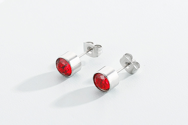 Boucles D&#39;oreilles Simples En Strass En Acier Inoxydable Bijoux En Gros Nihaojewelry display picture 6