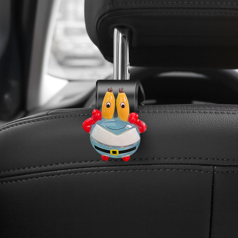 Gancho trasero de automóvil Gancho de respaldo de asiento de dibujos animados Gancho multifuncional para automóvil en automóvil Gancho pequeño para automóvil Gancho de asiento
