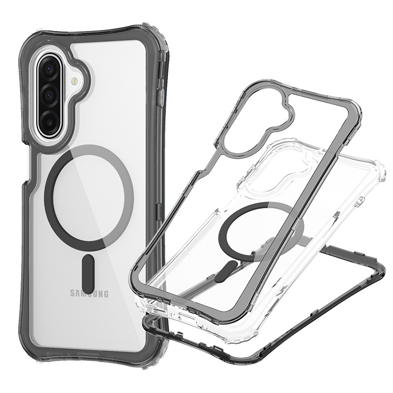 Fábrica de fuente nueva explosión transfronteriza del sudeste asiático para Samsung A17 caso de teléfono móvil transparente 3 - en - 1