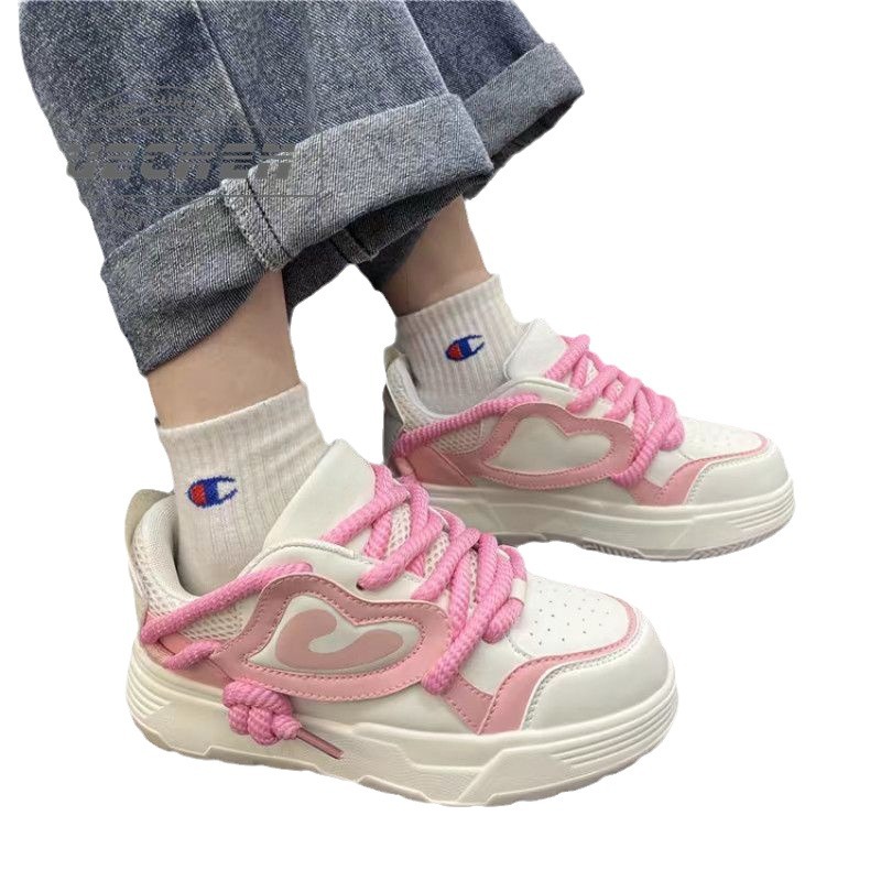 2024 nuevo fondo grueso ins viento academia retro retro zapatos de padre de moda callejera pareja zapatillas deportivas de trotar