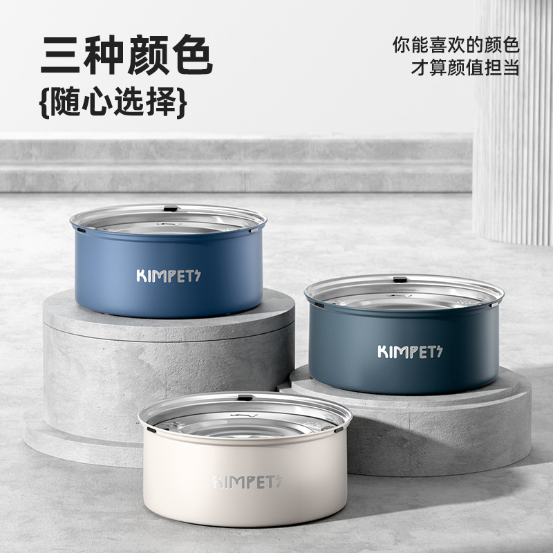 Juego de comida para mascotas 304 Tazón para perros de acero inoxidable Tazón suspendido Agua potable Tazón para perros flotante Agua potable Tazón para mascotas de gran capacidad al por mayor