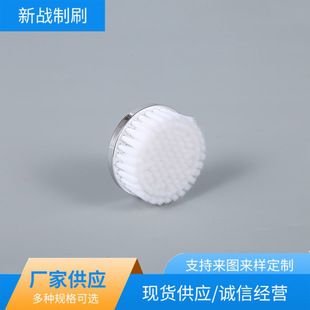 Factory wholesale face cleaning brush head double head sharpening brush face brush soft hair foaming face round brush head