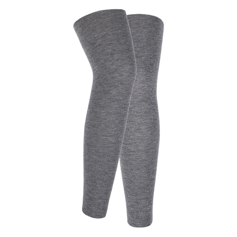 Fleece-lined Thickened Leg Guards for Men and Women Autumn and Winter Over-the-knee Socks Wool Knee Cover Extended Warm Old Cold Leg Anti-slip Foot Cover