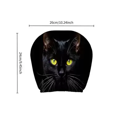 Universal seat cover Pillow Covers, Elastic Printed Pillow Covers, and - black-cat-stares-at-mysterious-light-double-sided-printing-1-pack