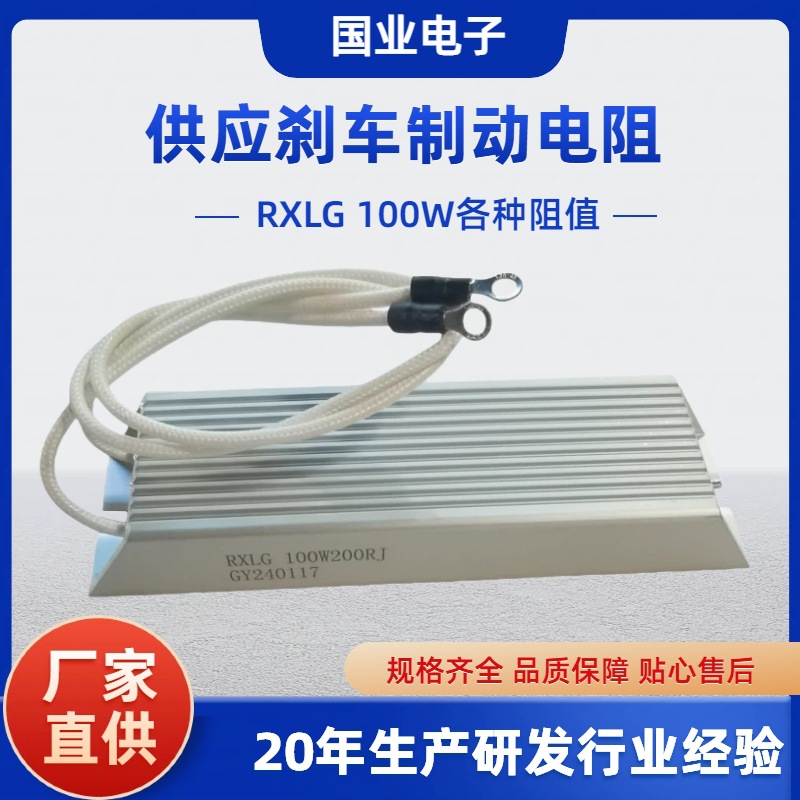 国业供应100W刹车电阻  变频器伺服配套电阻 十多年电阻生产厂家