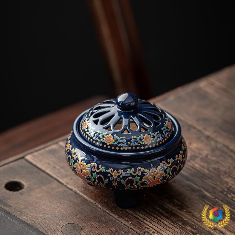 ✅电子熏香炉家用小夜灯定时可调温创意陶瓷充电檀香沉香插电香薰