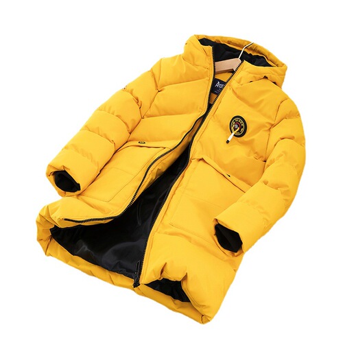 New winter style boys' down jackets, medium and large style children's clothing, children's thickened cotton coats, medium and long jackets for boys and girls