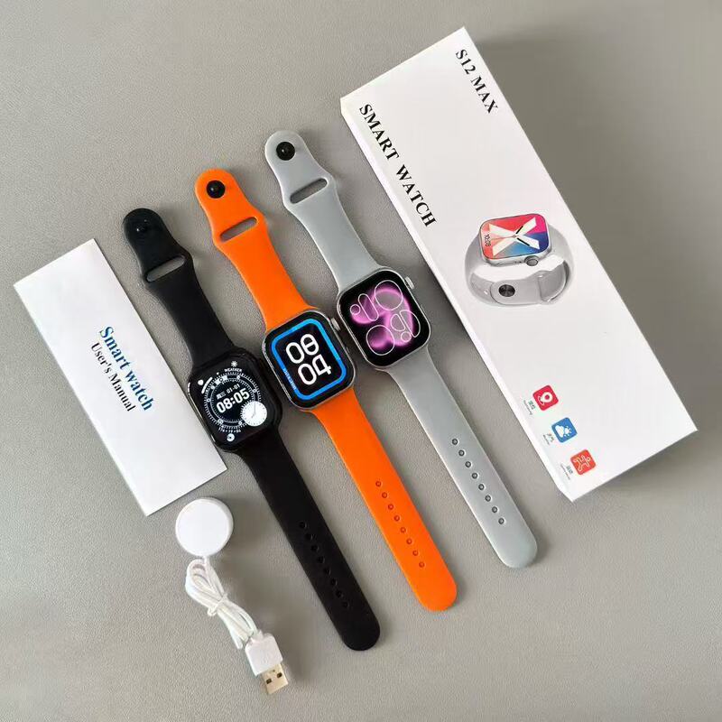 Popular Huaqiangbei S12Max Smart Watch with Sports Tracking, Top-Of-The-Line Fitness Tracker, Map Navigation, Heart Rate, Blood Pressure, and Blood Oxygen Monitoring