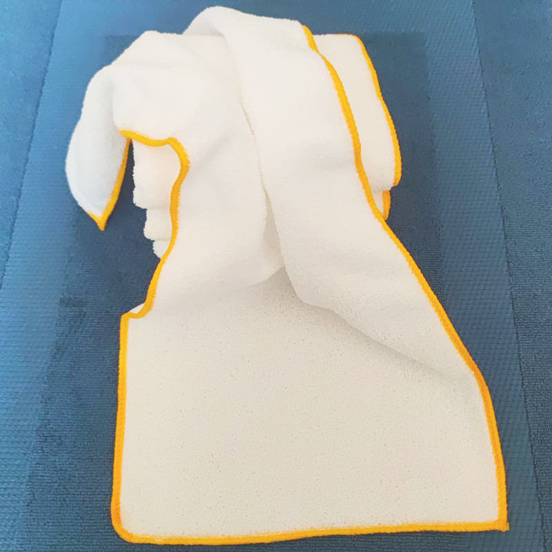 Golden Silk Edge White Towel Soft Absorbent Cheap Bath Foot Therapy Beauty Barber Shop Towel Decoration Site Rag
