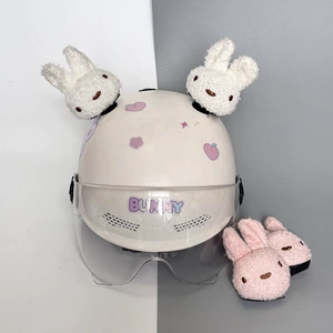 Helmet Decoration Bear Doll, Rabbit Ears, Motorcycle Helmet
