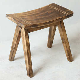 实木化妆凳子简约现代手工雕刻梳妆凳卧室高级家用北欧轻奢凳子