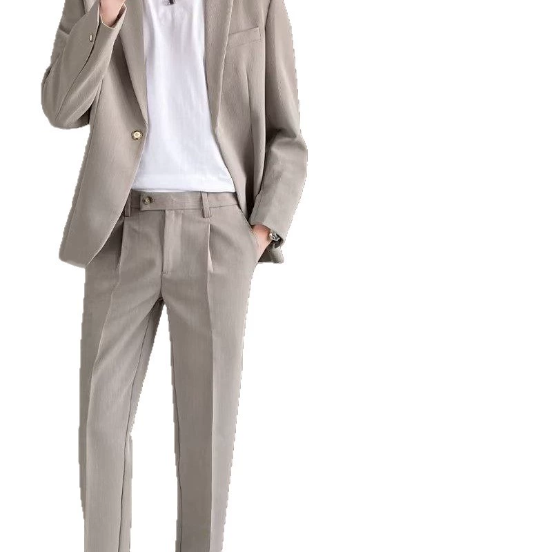  Men's Leisure Suit Trousers Set, Classic 2-Piece Outfit, Multi-Color, Sizes S–5XL