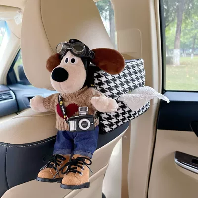 Cute Dog-Themed, Creative In-Car – Car tissue box/set - charity-outfit-jeans-with-shoes-black-camera-black-cardboard-box