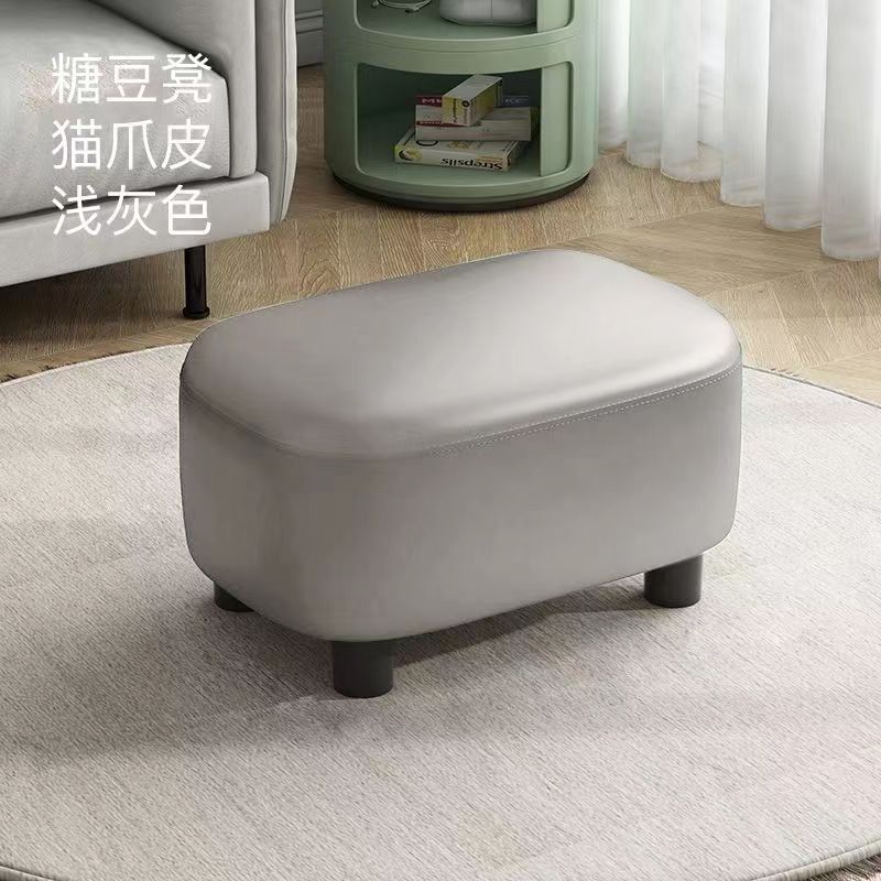 スツール、家庭用ベンチ、ジェリービーンズ、リビングルーム、コーヒーテーブル、ソファ、靴交換用フットレスト、軽い高級感、シンプルな子供用玄関クリエイティブロースツール|undefined