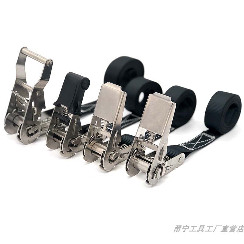 小型304316不锈钢棘轮紧绳器捆绑带汽车用拉紧器收紧器直销