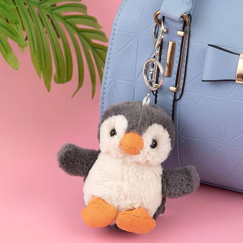British Peanut Penguin 13cm Plush Doll Toy Keychain Pendant Couple Creative Birthday Gift Car Accessories