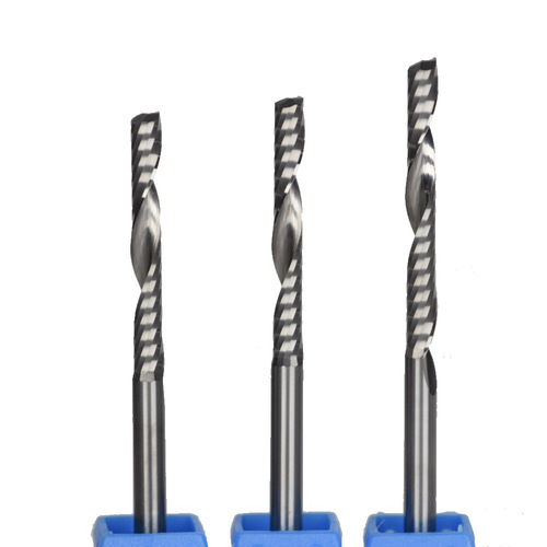 Free blade 3.175mm single edge spiral milling cutter acrylic pvc polishing-free engraving computer advertising engraving machine head