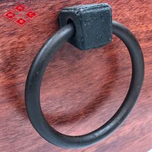 仿具配件古典门拉手铸铁方头大门铁门环中式铜配件兽头把其他
