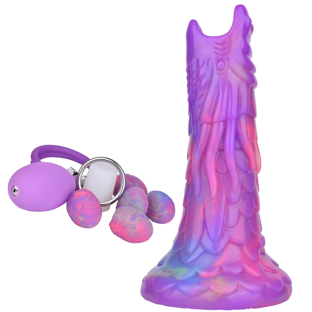 Colorido luminoso en forma de dispositivo de puesta de huevos vagina femenina incubación huevo puesta de silicona luminoso backroom plug masturbación juguetes sexuales