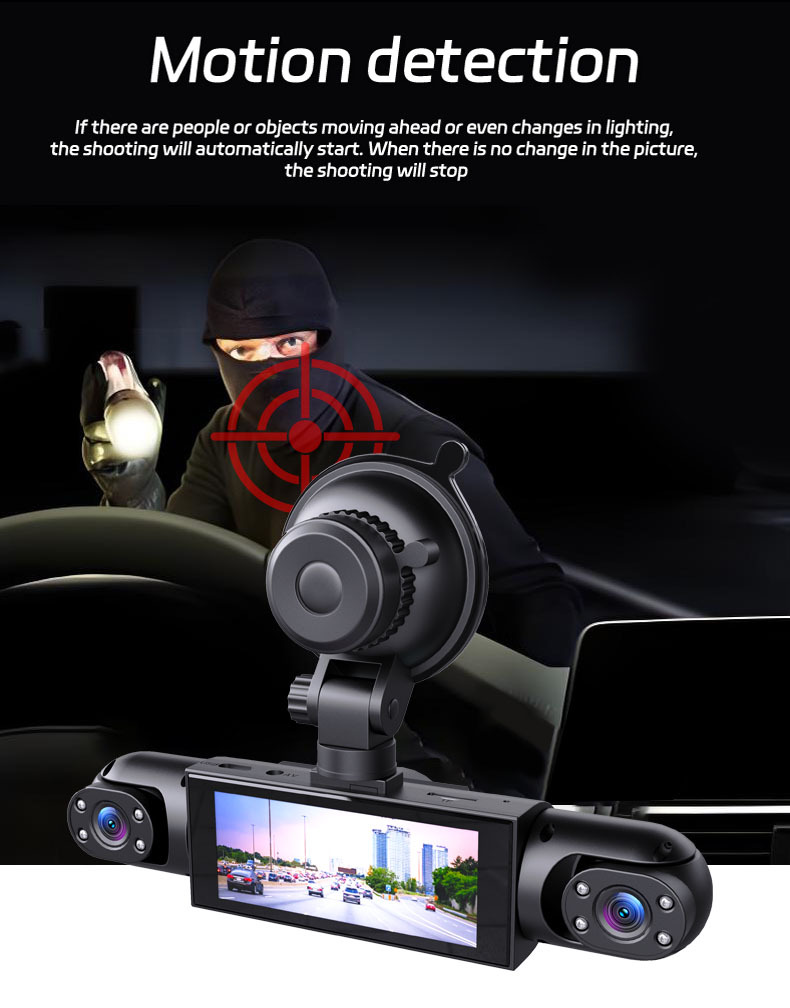 Y108 Cross-Border 4-Channel Four-Lens 3.16inch Popular Dash Cam Hd 1080P Infrared Night Vision Parking