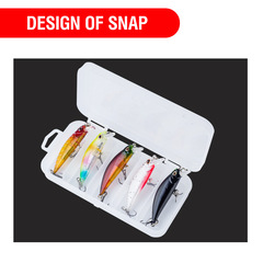 Luya fishing gear box portable five-grid box plastic storage box bait box fish hook accessories box large and small