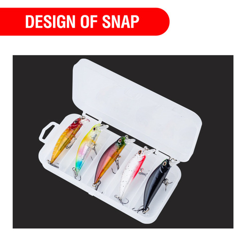 Luya fishing gear box portable five-grid box plastic storage box bait box fish hook accessories box large and small