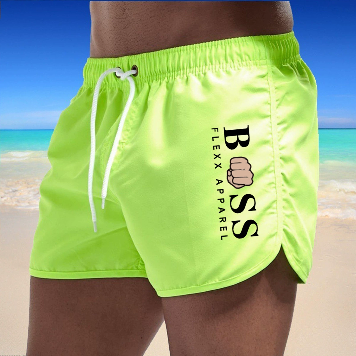 Fashionable beach multicoloured sports shorts, Aliexpress, for import, polyester