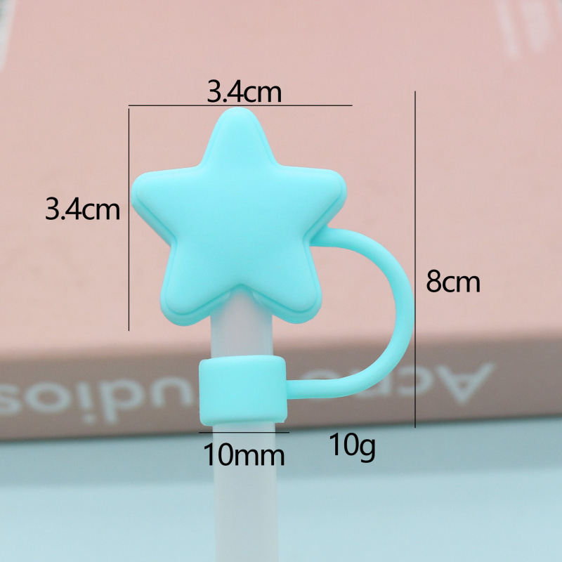 10mm食品級シリカゲルストローキャップ防塵ストロープラグかわいいストローキャップ立体アニメ防塵カバーストローカバー|undefined