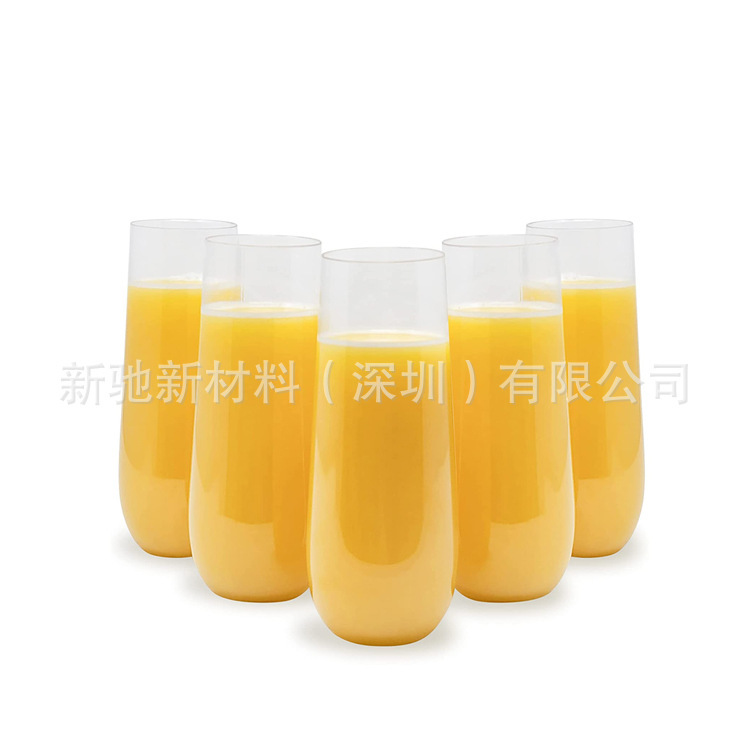 9ozPET taza de champán de plástico taza de champán creativa taza de jugo taza de helado copa de vino vidrio de vino de plástico resistente a las caídas
