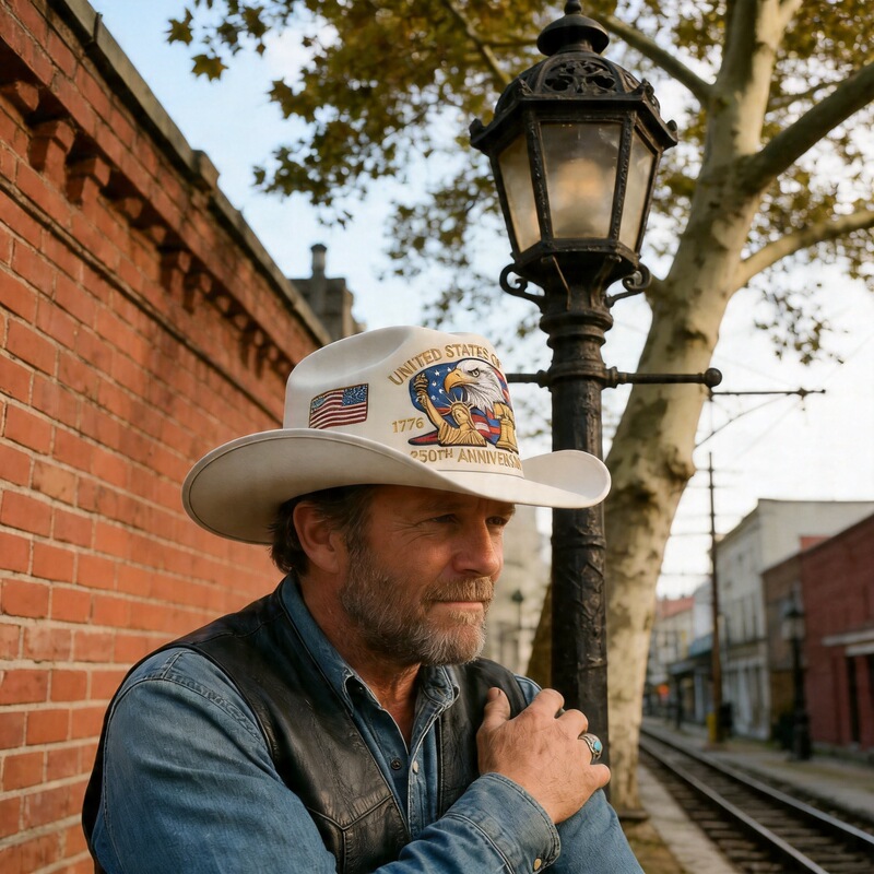 Cross-Border United States 250Th Anniversary Cowboy Hat with Print 250Th Anniversary Cowboy Hat Cross-Border United States 250Th Anniversary Cowboy Hat with Print 250Th Anniversary Cowboy Hat