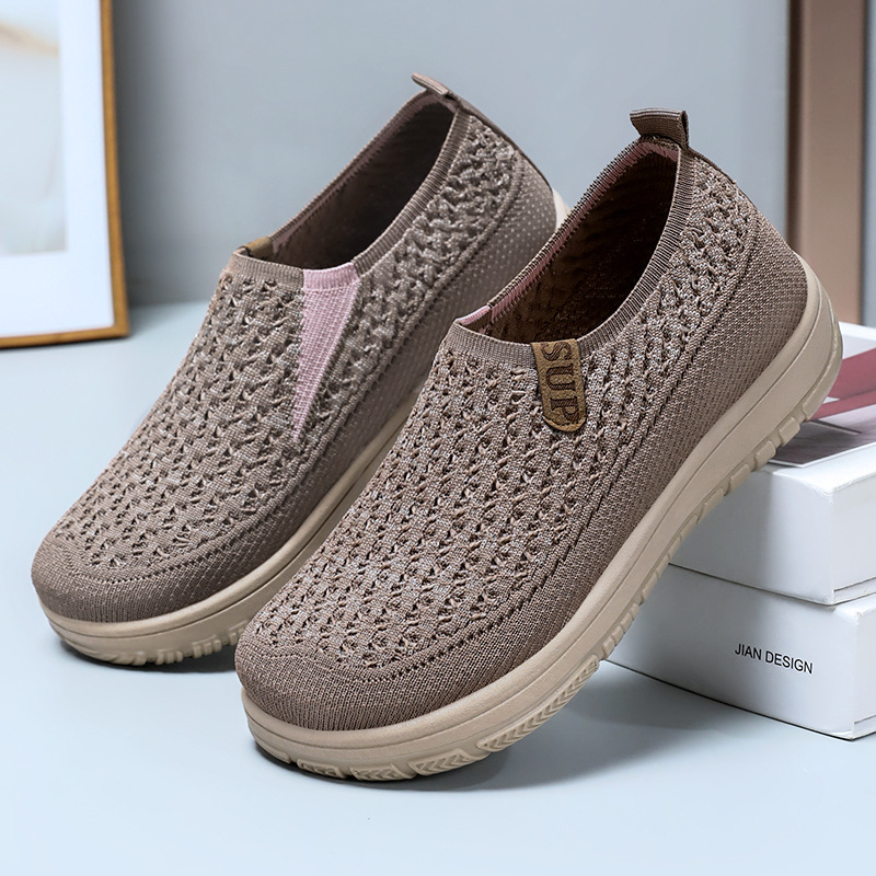 Zapatos de mujer de color sólido, zapatos casuales, zapatos de mujer con suela suave, zapatos de mujer con suela plana, zapatos de cabello