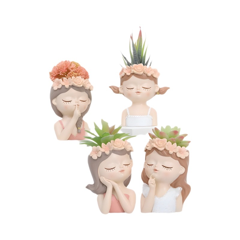 Maceta pequeña de resina para jardinería