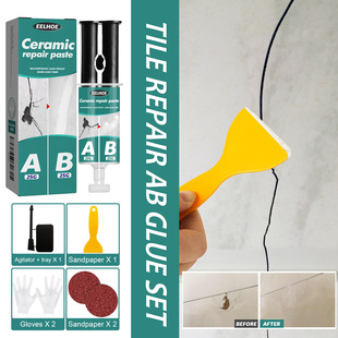 EELHOE Tile Adhesive Tile Repair Agent Metal Tile Filling Cracks and Leakage AB Glue Adhesive