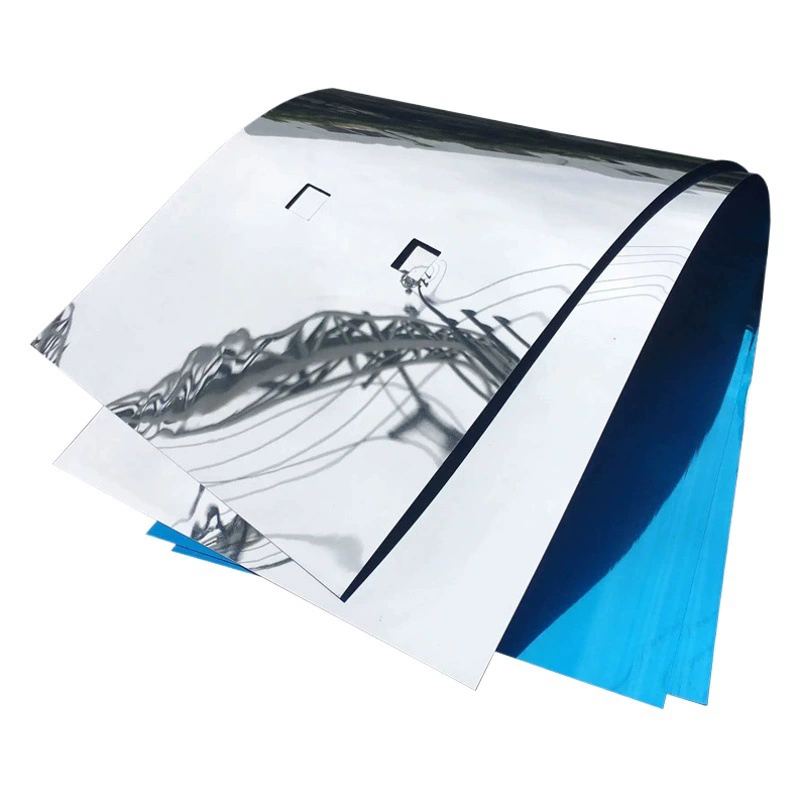 ПЭТ пластиковый отражатель Серебряная Зеркальная Наклейка изгиб Гальваническое светоотражающее мягкое зеркало ПЭТ линзы рулон обработки материалов